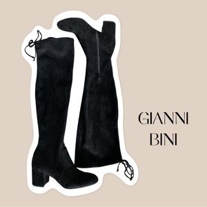 Gianni Bini | Trillia Stretch Fabric Over-the-Knee Block Heel Boots 9